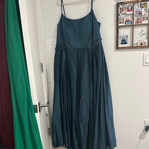 JJs House Deep Teal Maxi Dress with Spaghetti Straps